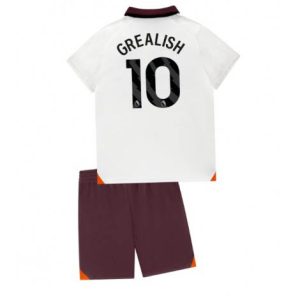 Kids Manchester City Jack Grealish #10 Uit tenue 2023-24 Korte Mouw (+ Korte broeken)
