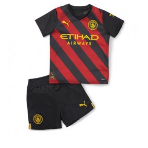 Kids Manchester City Uit tenue 2022-23 Korte Mouw (+ Korte broeken)