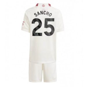 Kids Manchester United Jadon Sancho #25 Derde tenue 2023-24 Korte Mouw (+ Korte broeken)