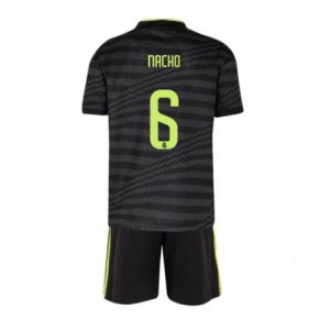 Kids Real Madrid Nacho #6 Derde tenue 2022-23 Korte Mouw (+ Korte broeken)