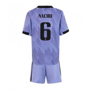 Kids Real Madrid Nacho #6 Uit tenue 2022-23 Korte Mouw (+ Korte broeken)