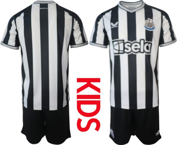 Newcastle United Thuis tenue Kids 2023-24 Korte Mouw (+ Korte broeken)