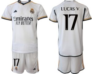 Real Madrid Lucas Vazquez #17 Thuis tenue Mensen 2023-24 Korte Mouw (+ Korte broeken)