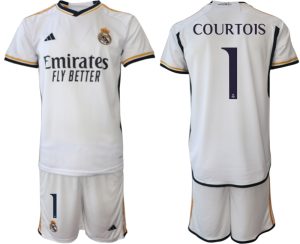 Real Madrid Thibaut Courtois #1 Thuis tenue Mensen 2023-24 Korte Mouw