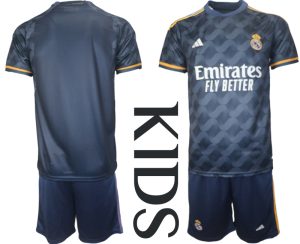 Real Madrid Uit tenue Kids 2023-24 Korte Mouw (+ Korte broeken)