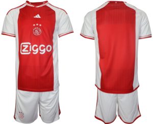 Ajax Thuis tenue Voetbalshirts 2023-24 Korte Mouw (+ Korte broeken)
