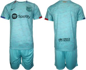 Barcelona Derde tenue Voetbalshirts 2023-24 Korte Mouw (+ Korte broeken)
