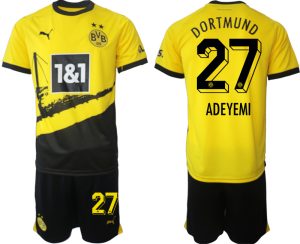 Borussia Dortmund Karim Adeyemi #27 Thuis tenue Voetbalshirts 2023-24 Korte Mouw (+ Korte broeken)
