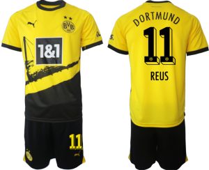 Borussia Dortmund Marco Reus #11 Thuis tenue Voetbalshirts 2023-24 Korte Mouw (+ Korte broeken)