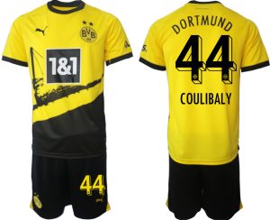 Borussia Dortmund Soumaila Coulibaly #44 Thuis tenue Voetbalshirts 2023-24 Korte Mouw (+ Korte broeken)