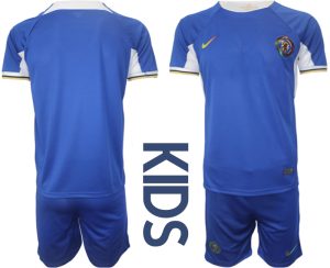 Chelsea Thuis tenue Voetbalshirts 2023-24 Kids Korte Mouw (+ Korte broeken)