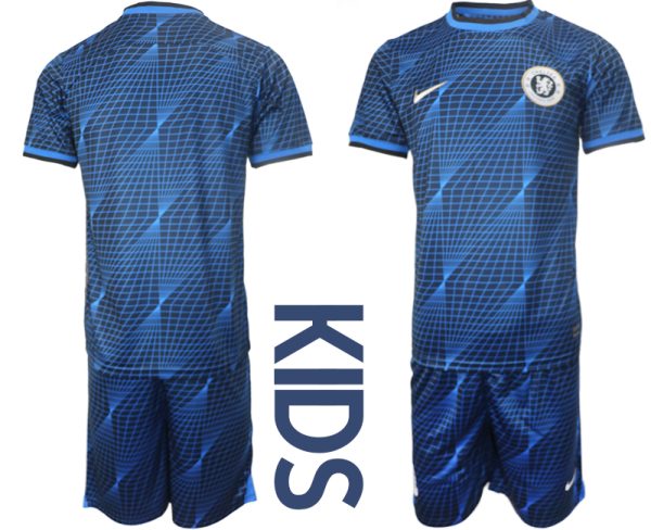 Chelsea Uit tenue Voetbalshirts 2023-24 Kids Korte Mouw (+ Korte broeken)