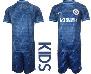 Chelsea Uit tenue Voetbalshirts Infinite Athlete 2023-24 Kids Korte Mouw (+ Korte broeken)