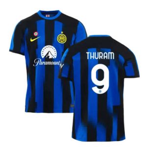 Inter Milan Marcus Thuram #9 Thuis tenue Voetbalshirts 2023-24 Korte Mouw