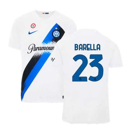 Inter Milan Nicolo Barella #23 Uit tenue Voetbalshirts 2023-24 Korte Mouw