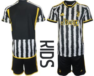Juventus Thuis tenue Kids 2023-24 Korte Mouw (+ Korte broeken)