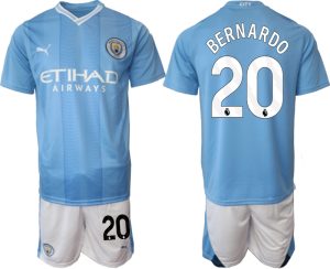 Manchester City Bernardo Silva #20 Thuis tenue Voetbalshirts 2023-24 Korte Mouw (+ Korte broeken)