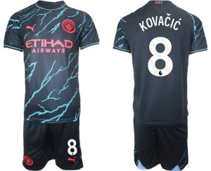 Manchester City Mateo Kovacic #8 Derde tenue Voetbalshirts 2023-24 Korte Mouw (+ Korte broeken)