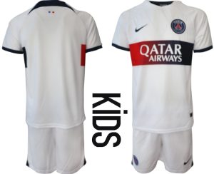 Paris Saint-Germain Uit tenue Kids 2023-24 Korte Mouw (+ Korte broeken)