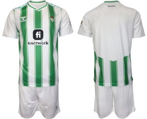 Real Betis Thuis tenue Voetbalshirts 2023-24 Korte Mouw (+ Korte broeken)