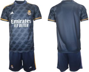 Real Madrid Uit tenue Voetbalshirts 2023-24 Korte Mouw (+ Korte broeken)