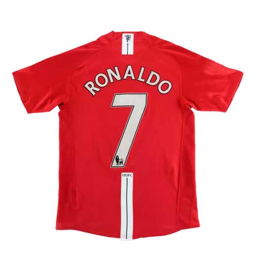 Retro Manchester United Ronaldo #7 2007/08 Thuis tenue Voetbalshirts Korte Mouw