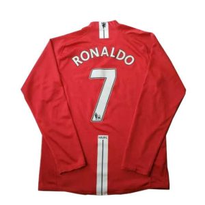 Retro Manchester United Ronaldo #7 2007/08 Thuis tenue Voetbalshirts Lange Mouw
