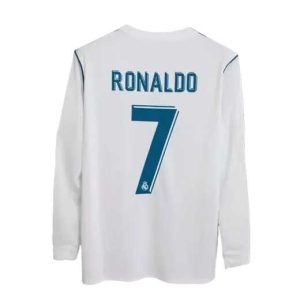 Retro Real Madrid Ronaldo #7 2017/18 Thuis tenue Voetbalshirts Lange Mouw
