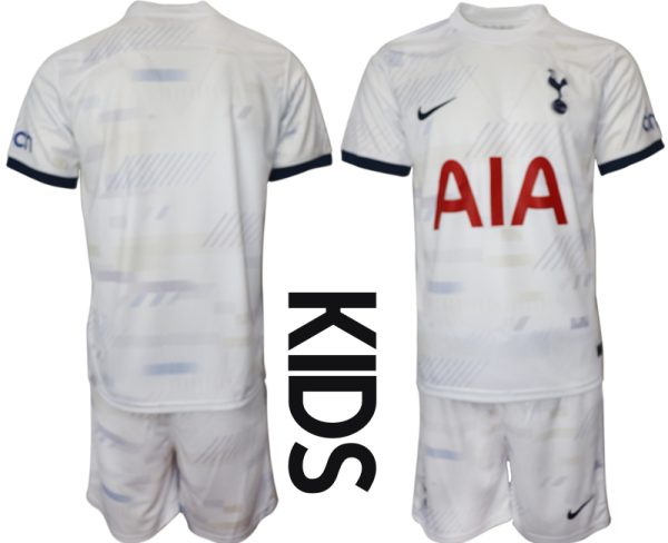 Tottenham Hotspur Thuis tenue Kids 2023-24 Korte Mouw (+ Korte broeken)