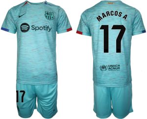 Barcelona Marcos Alonso #17 Derde tenue Voetbalshirts 2023-24 Korte Mouw (+ Korte broeken)