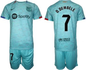 Barcelona Ousmane Dembele #7 Derde tenue Voetbalshirts 2023-24 Korte Mouw (+ Korte broeken)