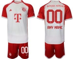 Bayern Munich Any Name Thuis tenue Voetbalshirts 2023-24 Korte Mouw (+ Korte broeken)
