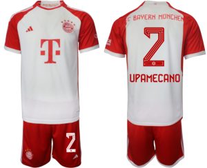 Bayern Munich Dayot Upamecano #2 Thuis tenue Voetbalshirts 2023-24 Korte Mouw (+ Korte broeken)