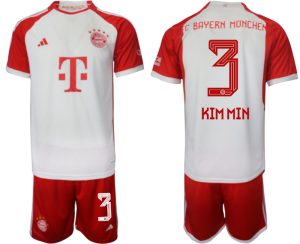 Bayern Munich Minjae Kim #3 Thuis tenue Voetbalshirts 2023-24 Korte Mouw (+ Korte broeken)
