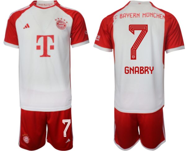 Bayern Munich Serge Gnabry #7 Thuis tenue Voetbalshirts 2023-24 Korte Mouw (+ Korte broeken)