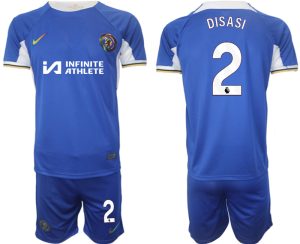 Chelsea Axel Disasi #2 Thuis tenue Voetbalshirts 2023-24 Korte Mouw (+ Korte broeken)