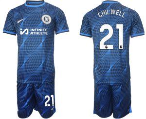 Chelsea Ben Chilwell #21 Uit tenue Voetbalshirts 2023-24 Korte Mouw (+ Korte broeken)