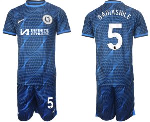Chelsea Benoit Badiashile #5 Uit tenue Voetbalshirts 2023-24 Korte Mouw (+ Korte broeken)