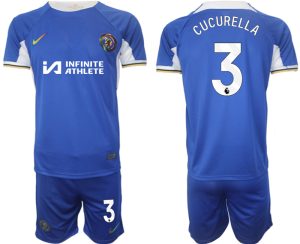 Chelsea Marc Cucurella #3 Thuis tenue Voetbalshirts 2023-24 Korte Mouw (+ Korte broeken)