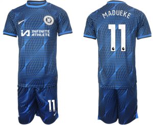 Chelsea Noni Madueke #11 Uit tenue Voetbalshirts 2023-24 Korte Mouw (+ Korte broeken)