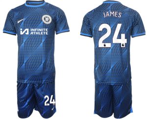 Chelsea Reece James #24 Uit tenue Voetbalshirts 2023-24 Korte Mouw (+ Korte broeken)