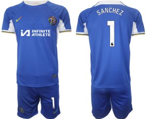 Chelsea Robert Sanchez #1 Thuis tenue Voetbalshirts 2023-24 Korte Mouw (+ Korte broeken)