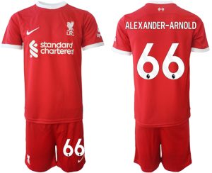 Liverpool Alexander-Arnold #66 Thuis tenue Voetbalshirts 2023-24 Korte Mouw (+ Korte broeken)