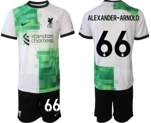 Liverpool Alexander-Arnold #66 Uit tenue Voetbalshirts 2023-24 Korte Mouw (+ Korte broeken)