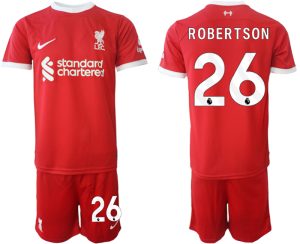 Liverpool Andrew Robertson #26 Thuis tenue Voetbalshirts 2023-24 Korte Mouw (+ Korte broeken)