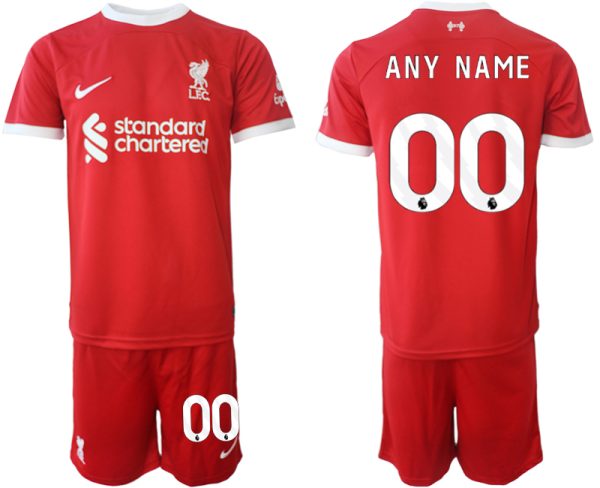 Liverpool Any Name Thuis tenue Voetbalshirts 2023-24 Korte Mouw (+ Korte broeken)