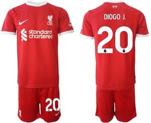 Liverpool Diogo Jota #20 Thuis tenue Voetbalshirts 2023-24 Korte Mouw (+ Korte broeken)