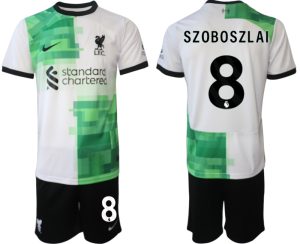 Liverpool Dominik Szoboszlai #8 Uit tenue Voetbalshirts 2023-24 Korte Mouw (+ Korte broeken)