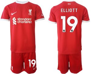Liverpool Harvey Elliott #19 Thuis tenue Voetbalshirts 2023-24 Korte Mouw (+ Korte broeken)