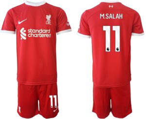 Liverpool Mohamed Salah #11 Thuis tenue Voetbalshirts 2023-24 Korte Mouw (+ Korte broeken)